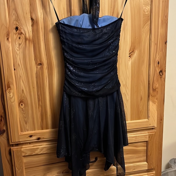 Navy blue halter dress size Medium - Picture 3 of 5